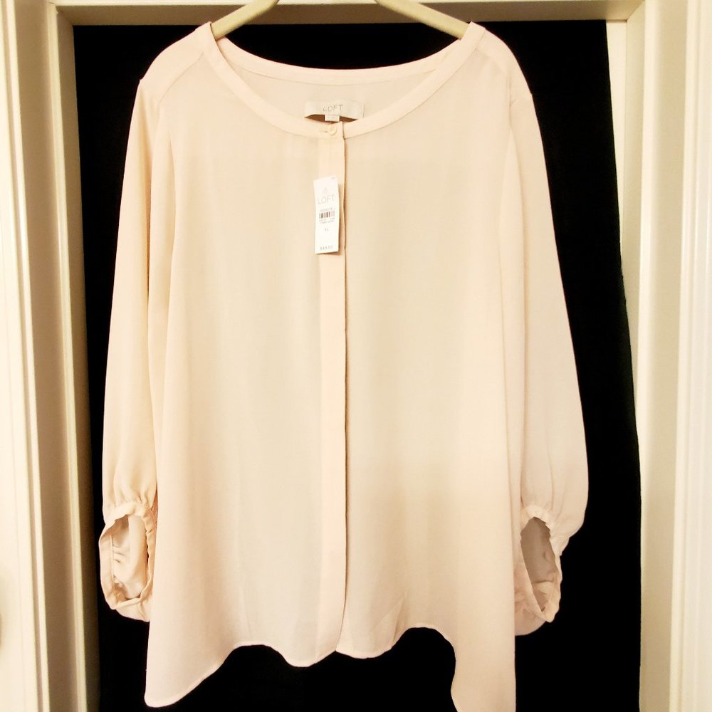 Peach Chiffon Blouse - XL